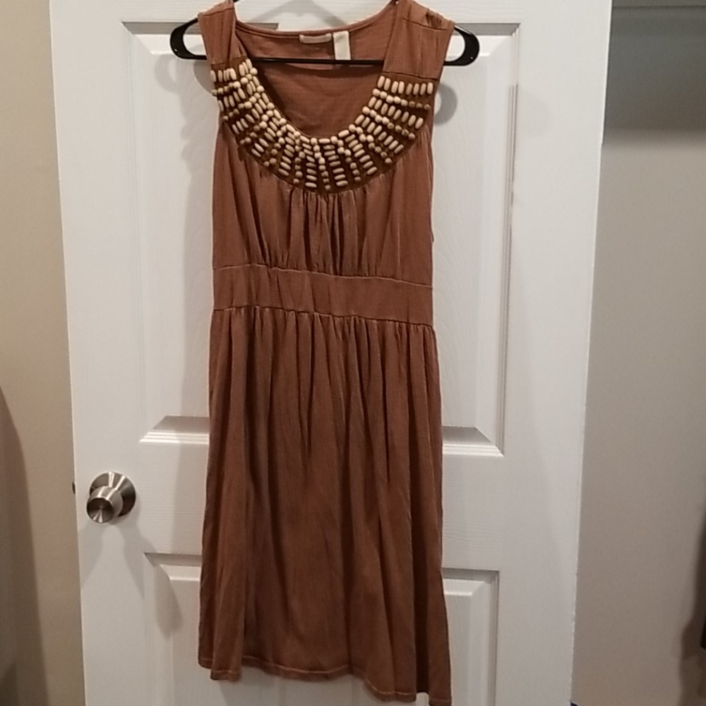Brown beaded dress